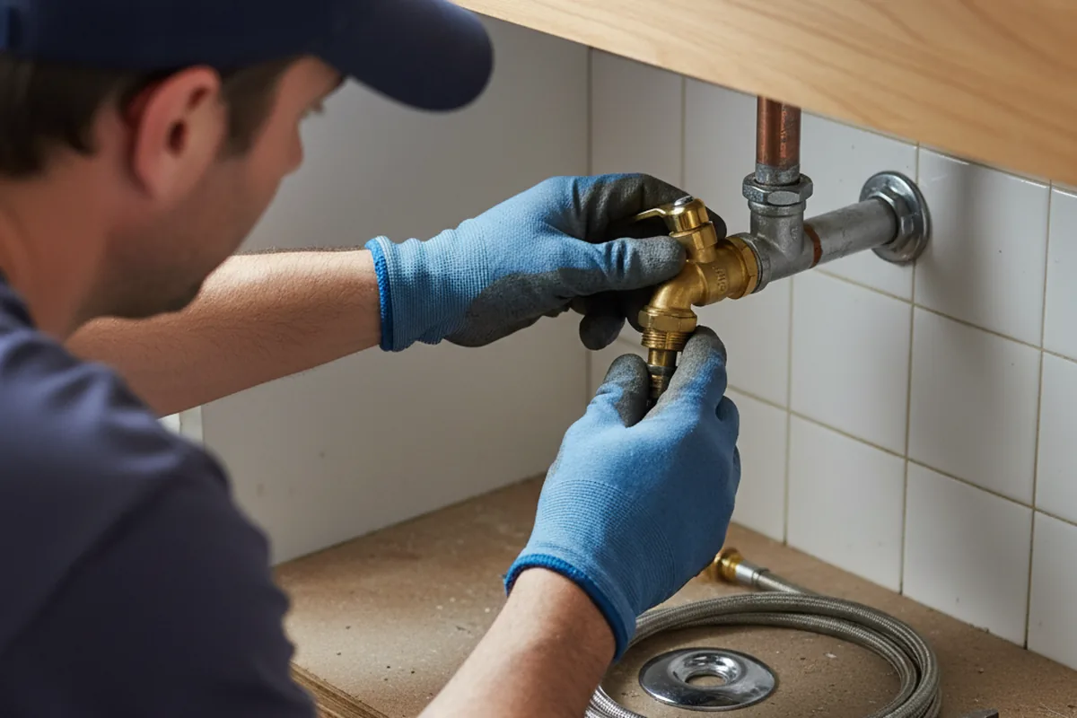 Shutoff valve and fitting work during Emergency Plumbing in Downey